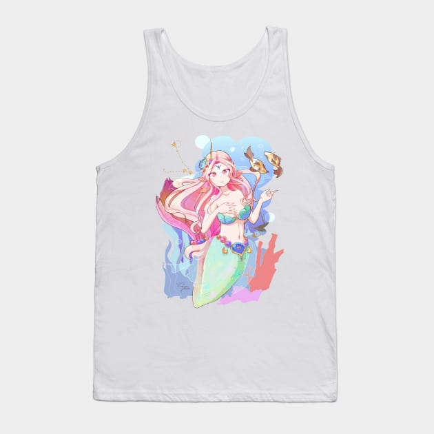 Pisces zodiac girl Tank Top by KawaiiDreamyPixie